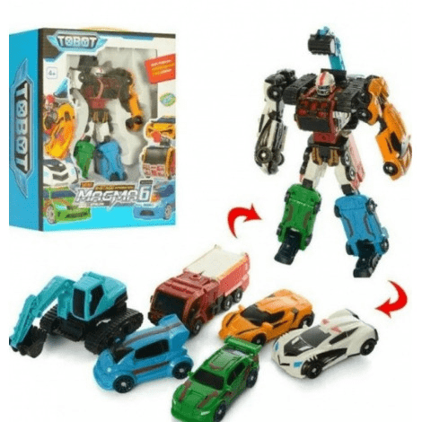 Трансформер ToyCloud 24 см Tobot Magma 6в1 машинки 535 - Фото 10 Трансформер ToyCloud 24 см Tobot Magma 6в1 машинки 535 - зображення 10