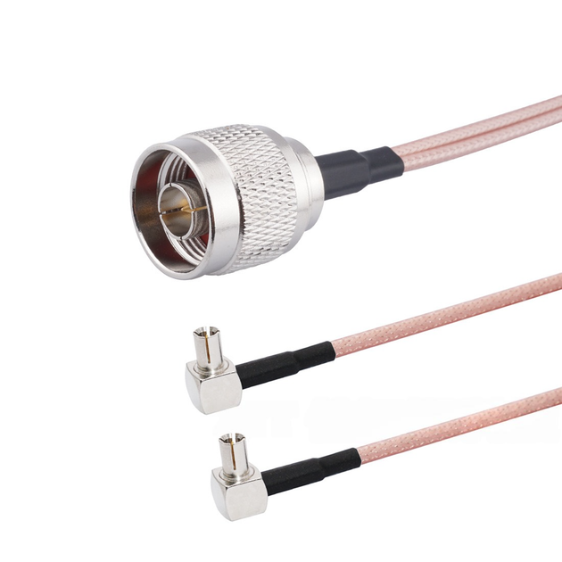 MIMO сплиттер антенный 2x TS9 - Коннектор N-Type (папа) 15 см кабель пигтейл адаптер переходник для модемов - изображение 3