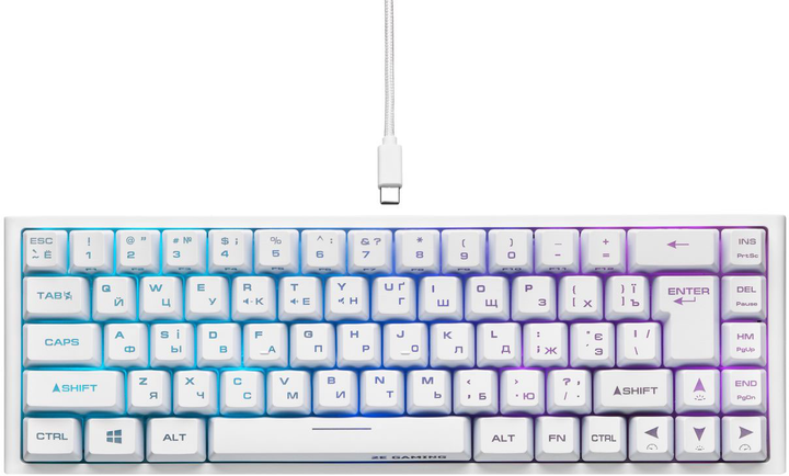 Клавиатура беспроводная 2E Gaming KG360UWT RGB белый (448002) - изображение 2