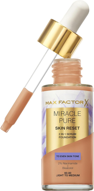 Podkład do twarzy Max Factor Miracle Pure Skin Reset 60-80 Light To Medium 30 ml (3616305711755) - obraz 1