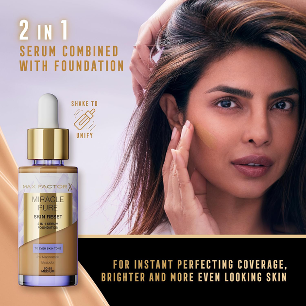 Podkład do twarzy Max Factor Miracle Pure Skin Reset 80-85 Medium 30 ml (3616305711717) - obraz 5