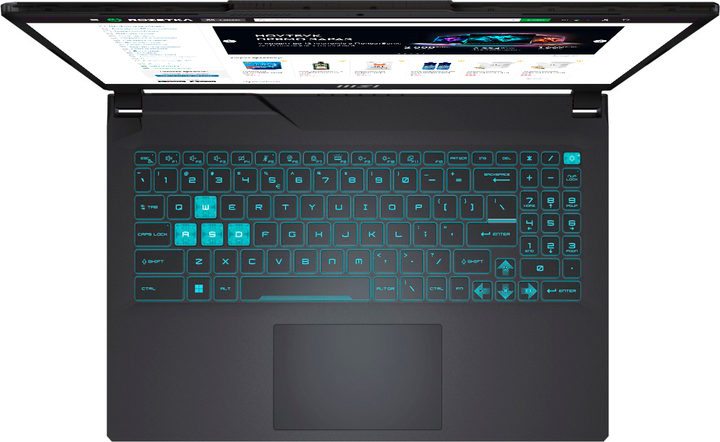 Ноутбук MSI Cyborg 15 A13V (A13VF-1634XUA) Translucent Black / 15.6" IPS Full HD 144 Гц / Intel Core i5-13420H / RAM 16 ГБ / SSD 512 ГБ / nVidia RTX 4060, 8 ГБ - зображення 4