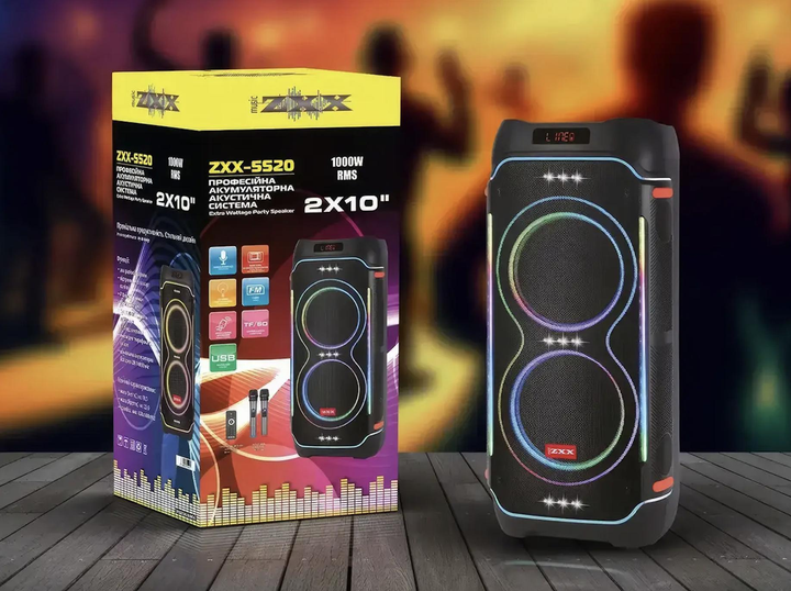 Переносная Bluetooth колонка ZXX-5520, 100 Вт, мощная