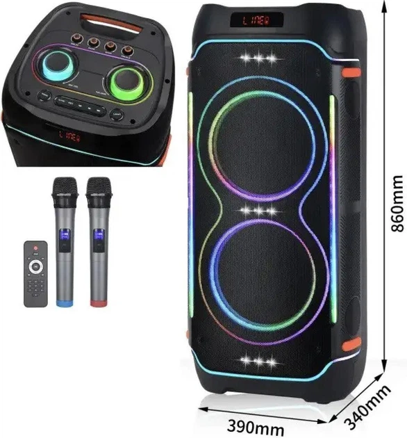 Переносная Bluetooth колонка ZXX-5520, 100 Вт, мощная колонка