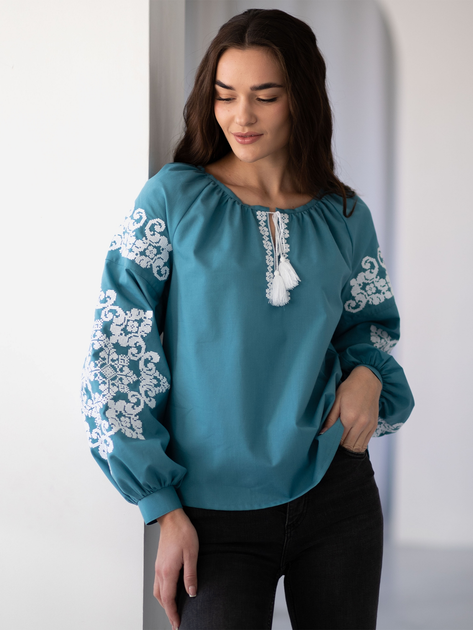 Вышиванка женская с узором Edelvika 899-18/00 S Синяя (2100000668519) - изображение 1