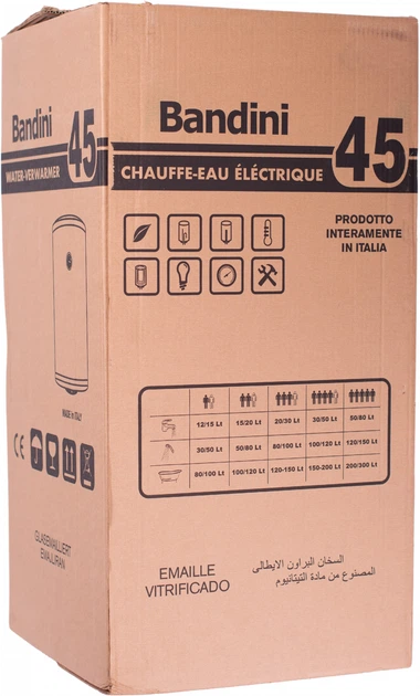 Бойлер Bandini Water Heaters SE 45 SLIM - Фото 7 Бойлер Bandini Water Heaters SE 45 SLIM - изображение 7