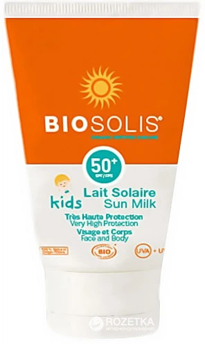 Детское органическое солнцезащитное молочко Biosolis для лица и тела SPF50 50 мл (5425001842223) - Фото 1 Детское органическое солнцезащитное молочко Biosolis для лица и тела SPF50 50 мл (5425001842223) - изображение 1