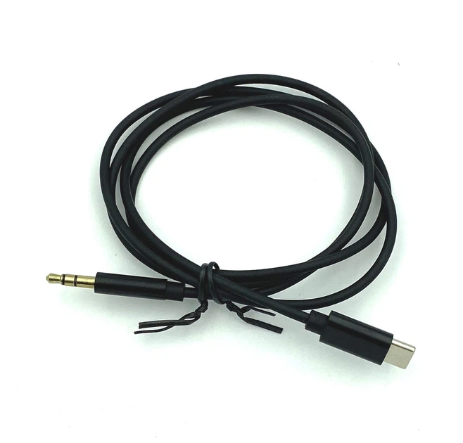 Кабель AUX Type C to 3.5mm Black - Фото 1 Кабель AUX Type C to 3.5mm Black - зображення 1
