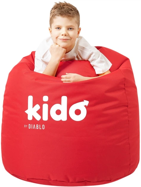 Pufa dla dziecka Diablo Chairs Kido czerwona (5904405571286) - obraz 3