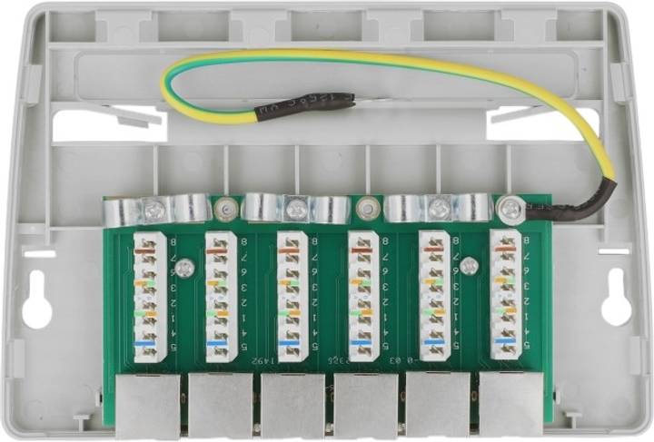 Патч-панель Delock Mini Desktop Patchpanel 6 Port Cat.6A Gray (4043619880492) - зображення 3