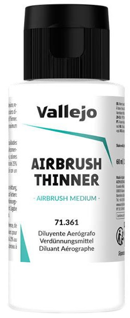 Розчинник для фарби Vallejo Model 71.361 Airbrush Thinner 60 мл (8429551713610) - зображення 1