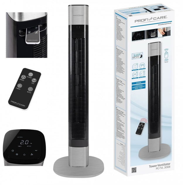 Колонний вентилятор ProfiCare PC-TVL 3068 (105 см, пульт дистанційного керування, 50 Вт,) - зображення 1