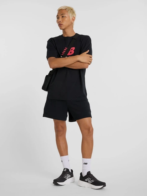 T-shirt męski bawełniany New Balance Athletics Logo MT51500 2XL Czarny (197967256462/197968578730) - obraz 3