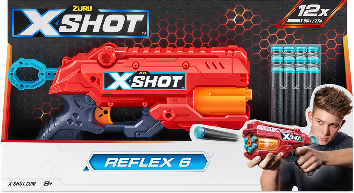 Wyrzutnia ZURU X-SHOT Reflex 6 12 strzałek (36433) (0193052040275) - obraz 1