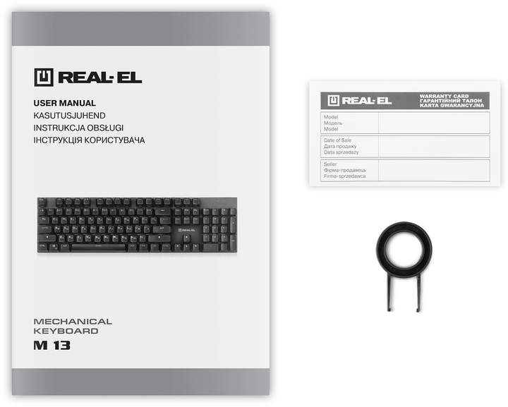 Клавиатура проводная Real-El M 13 Huano Blue USB Grey (EL123100045) - изображение 9
