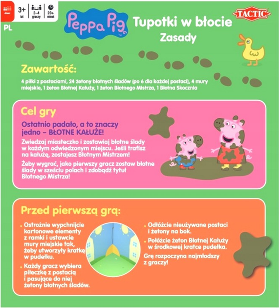 Настільна гра Tactic Свинка Пеппа Брудна гра 58359 (6416739583594) - зображення 4