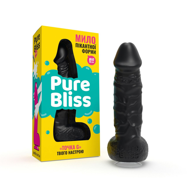 Крафтове мило член із присоскою Pure Bliss Big 18 см Black (6000007388112) - изображение 3