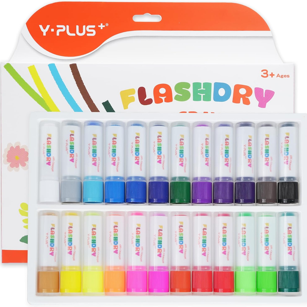 Гелеві олівці FLASHDRY 24 кольори, Y-Plus+ - Фото 2 Гелеві олівці FLASHDRY 24 кольори, Y-Plus+ - зображення 2