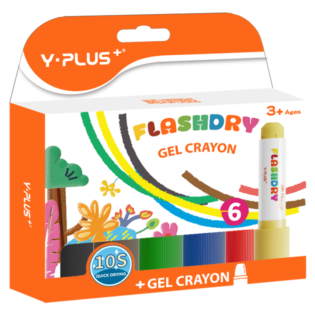 Гелеві олівці FLASHDRY 6 кольорів, Y-Plus+ - зображення 2