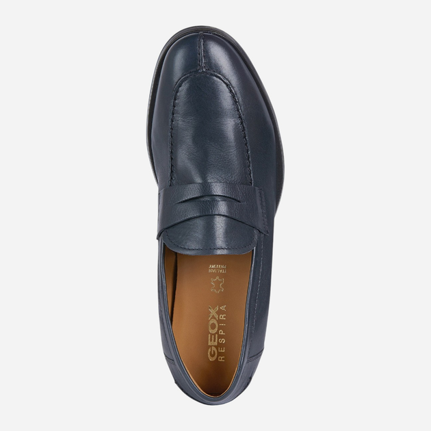 Loafersy męskie skórzane Geox U028QD00046-C4002 46 30.6 cm Granatowe (8054730500646) - obraz 4