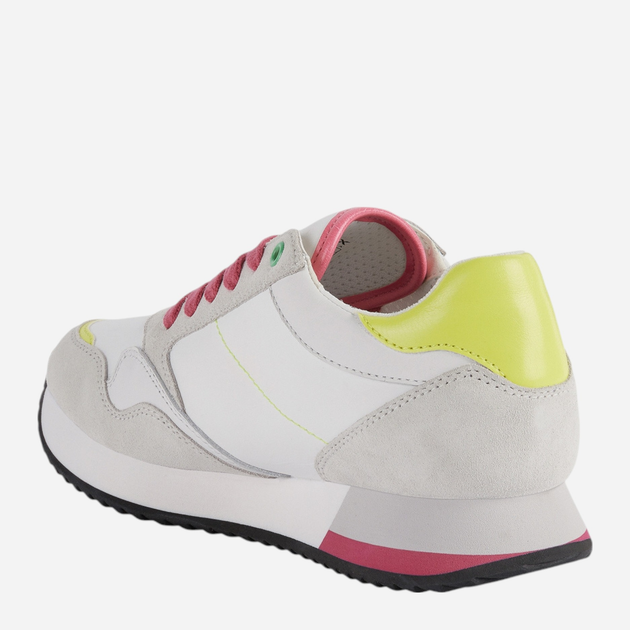 Sneakersy damskie do kostki Geox D25RTB0FU22-C1441 39 25.4 cm Biały/Fuksja (8050036576835) - obraz 3