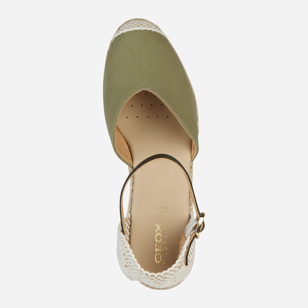 Sandały damskie na koturnie Geox D35TPA00010-C3009 41 26.7 cm Khaki (8056206047754) - obraz 4