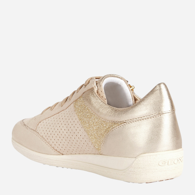 Sneakersy damskie do kostki Geox D3568B022Y2-CH62X 37 24 cm Kremowy/Złoty (8056206052864) - obraz 3