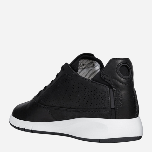 Sneakersy męskie do kostki Geox U927FA00043-C9999 44 29.3 cm Czarne z białym (8058279913394) - obraz 3