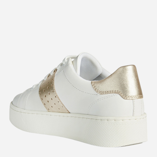 Sneakersy damskie do kostki Geox D35QXB085Y2-C0232 36 23.4 cm Biały/Złoty (8056206039476) - obraz 3
