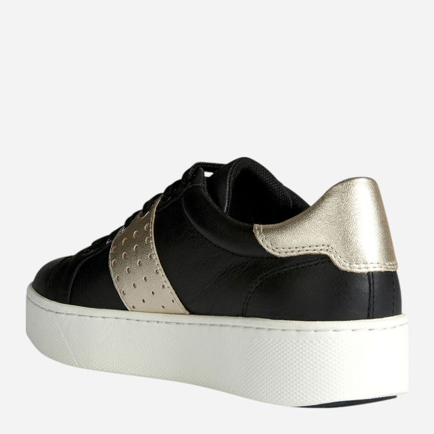 Sneakersy damskie do kostki Geox D35QXB085Y2-C0495 40 26 cm Czarny/Złoty (8056206039599) - obraz 3