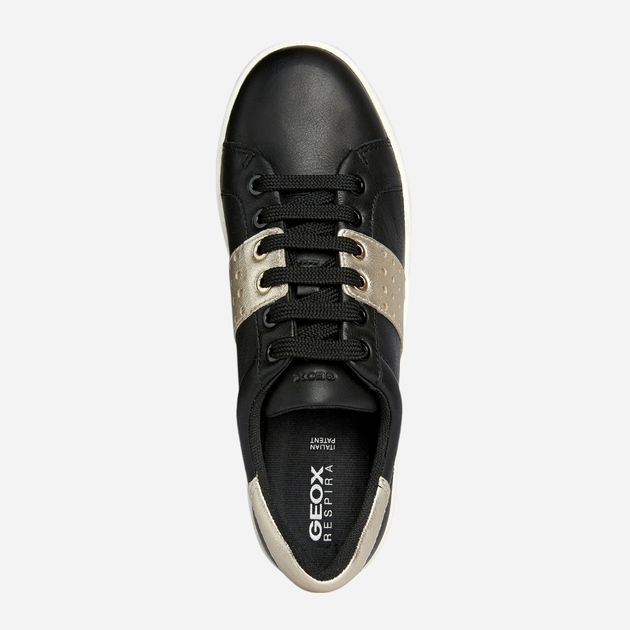 Sneakersy damskie do kostki Geox D35QXB085Y2-C0495 38 24.7 cm Czarny/Złoty (8056206039575) - obraz 4