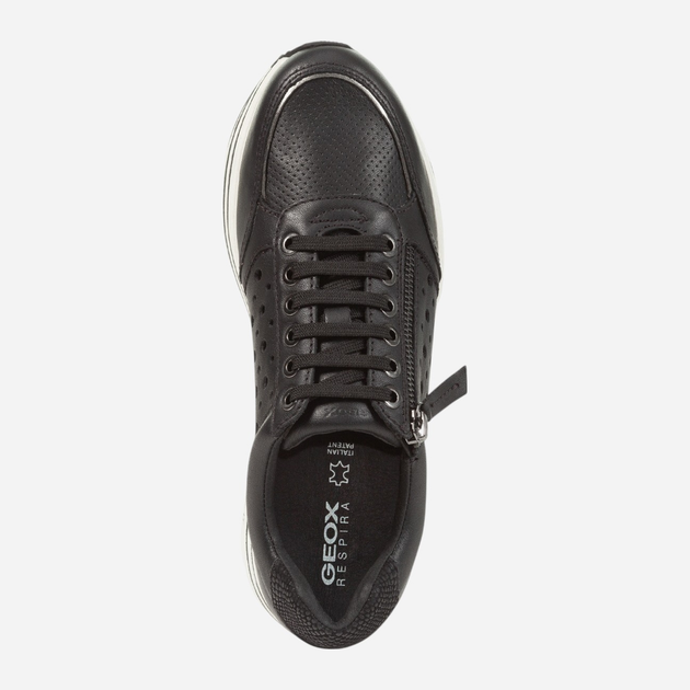 Sneakersy damskie do kostki Geox D25QHB085MA-C9999 39 25.4 cm Czarne (8056206190320) - obraz 4