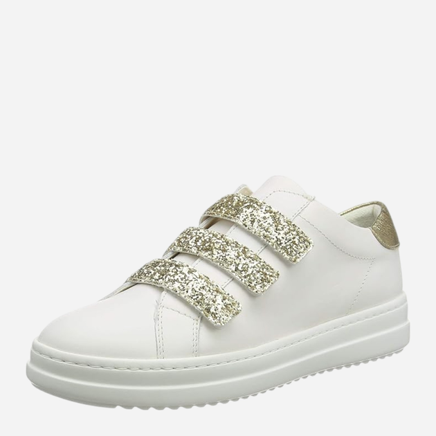 Sneakersy damskie do kostki Geox D15FEC085EW-C0451 38 24.7 cm Biały/Złoty (8050036012050) - obraz 3