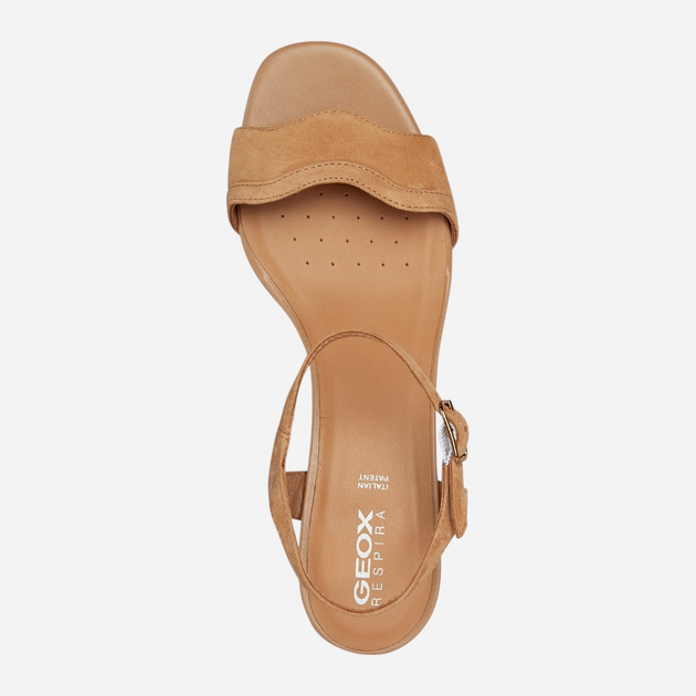 Sandały damskie na słupku Geox D35RNE00021-C5006 39 25.4 cm Camel (8056206041851) - obraz 4