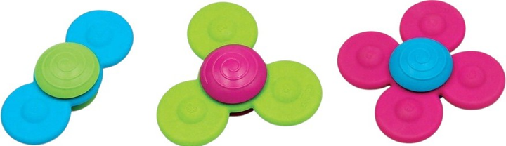 Zestaw gryzaków z przyssawkami Fat Brain Toys Whirly Squigz 3 szt (F210ML) (0811802024275) - obraz 2