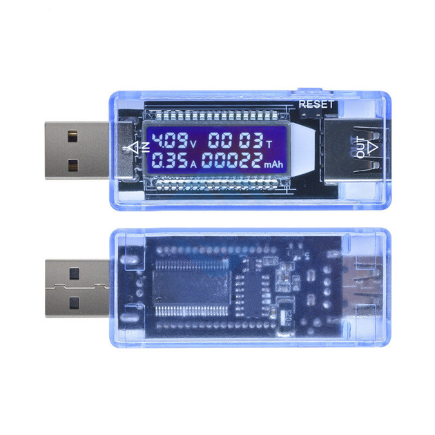 USB тестер вимірювач струму напруги та ємності зарядки вольтметр - Фото 4 USB тестер вимірювач струму напруги та ємності зарядки вольтметр - зображення 4