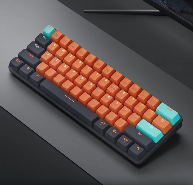 Механічна ігрова клавіатура MUCAI MKA610 60% проводова червоні свічі Red Switch RGB-підсвітка Hot Swap - Фото 6 Механічна ігрова клавіатура MUCAI MKA610 60% проводова червоні свічі Red Switch RGB-підсвітка Hot Swap - зображення 6