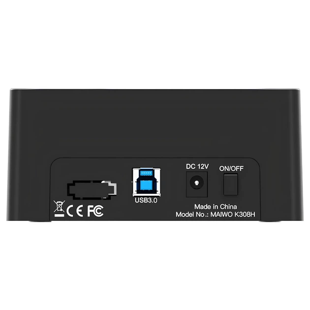 Док-станція Maiwo для HDD 2.5"/3.5" SATA/SSD 3хUSB 3.0 (K308H 6372) Чорна - зображення 3