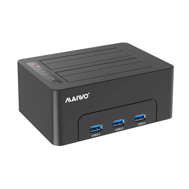 Док-станція клонувальник Maiwo для двох SSD/HDD 2.5/3.5" SATA 3xUSB 3.0 (K3082H 6396) Чорна - Фото 1 Док-станція клонувальник Maiwo для двох SSD/HDD 2.5/3.5" SATA 3xUSB 3.0 (K3082H 6396) Чорна - зображення 1