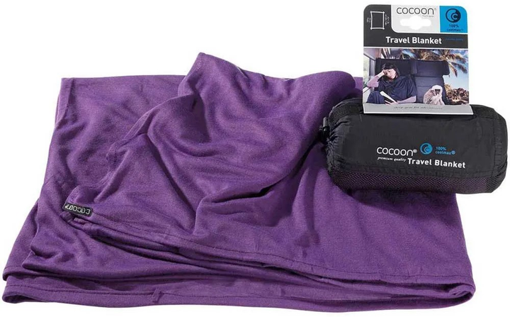 Ковдра туристична Cocoon Coolmax 180 x 140 см Ecomade Eggplant (0799696108212) - зображення 1