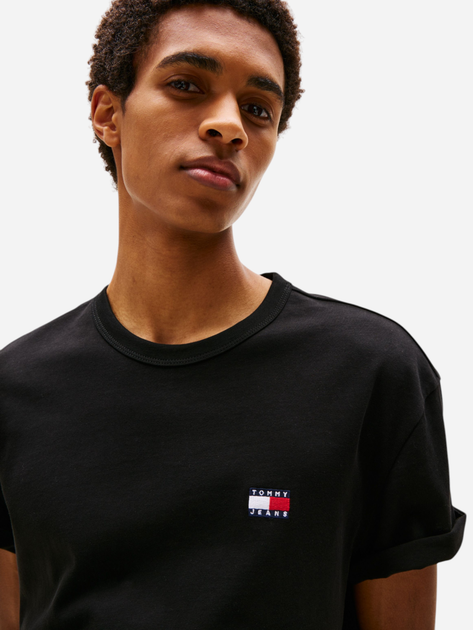 Koszulka męska bawełniana Tommy Jeans DM0DM20322-BDS L Czarna (8720638638261) - obraz 4