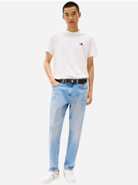 Футболка бавовняна чоловіча Tommy Jeans DM0DM20322-YBL S Біла (8720638647881) - зображення 3