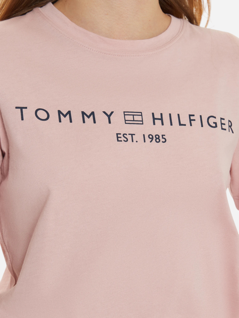 Koszulka damska bawełniana Tommy Hilfiger WW0WW40276-TQN M Jasnoróżowa (8720638642671) - obraz 5