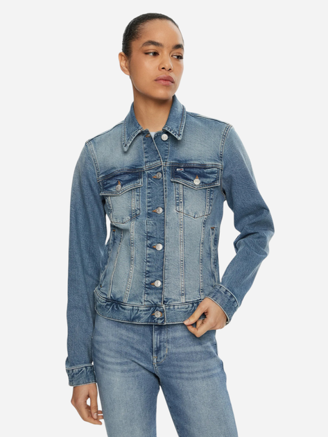 Kurtka jeansowa damska Tommy Jeans DW0DW19858-1AB S Niebieska (8720638505624) - obraz 1