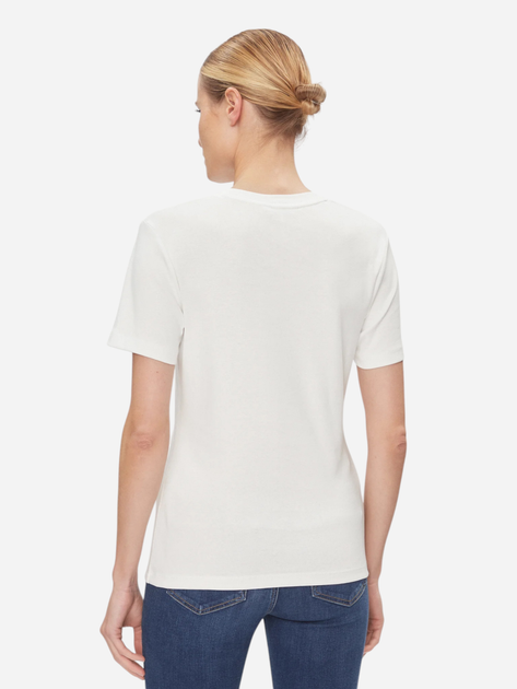 Koszulka damska bawełniana Tommy Hilfiger WW0WW40587-YBL L Biała (8720646208494) - obraz 2