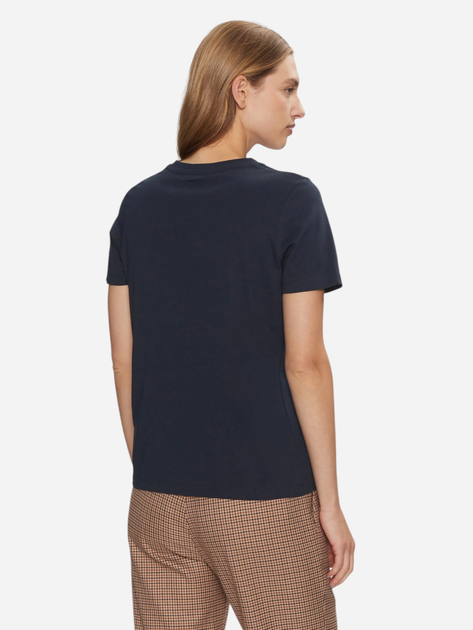Koszulka damska bawełniana Tommy Hilfiger WW0WW43895-C1G M Ciemnogranatowa (8720638405689) - obraz 2
