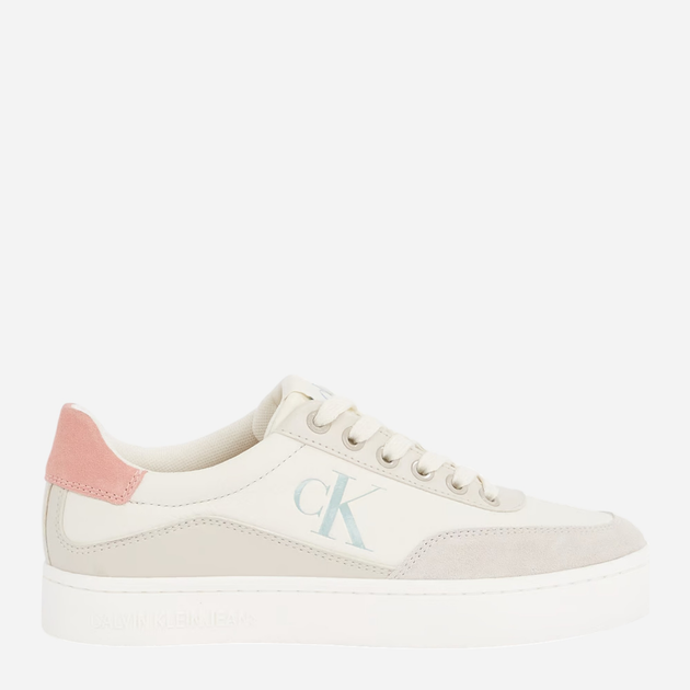 Sneakersy damskie skórzane Calvin Klein Jeans YW0YW01668-0LD 40 Mleczne (8721107082639) - obraz 1