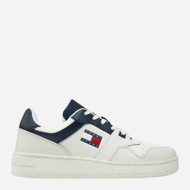 Sneakersy męskie do kostki Tommy Jeans EM0EM01395-DW4 43 Białe (8720638202837) - obraz 1