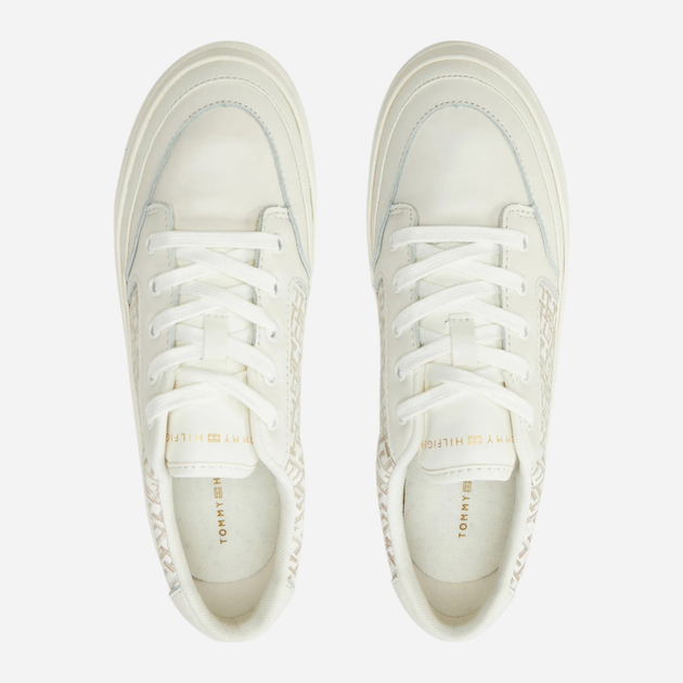 Sneakersy damskie do kostki Tommy Hilfiger FW0FW08331-Z00 39 Mleczne (8720638244349) - obraz 4