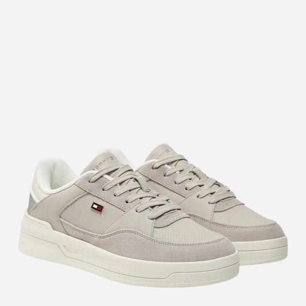 Sneakersy damskie do kostki Tommy Hilfiger FW0FW08615-PQU 37 Jasnoszare (8720638341086) - obraz 2